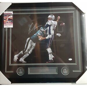 Brandon Graham Autograph Signed Eagles Super Bowl Strip Sack 16x20 Framed JSA